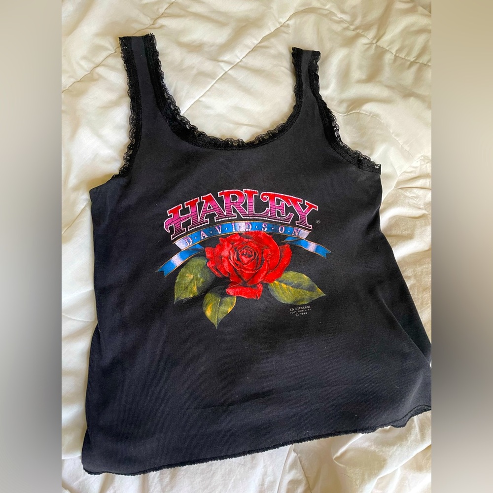 Vintage 1994 Laconia Harley Davidson New Hampshire Vintage Lace Tank Medium